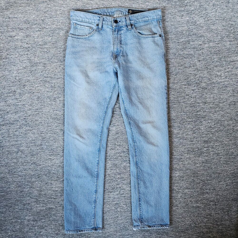 Roark HWY 128 Light Wash Straight Fit Denim Jeans Men's 33 Actual Fit 34x31